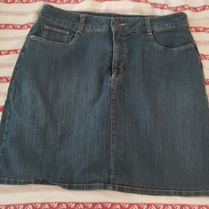 Croft Barrow Jeans stretch skort 12 NWOT